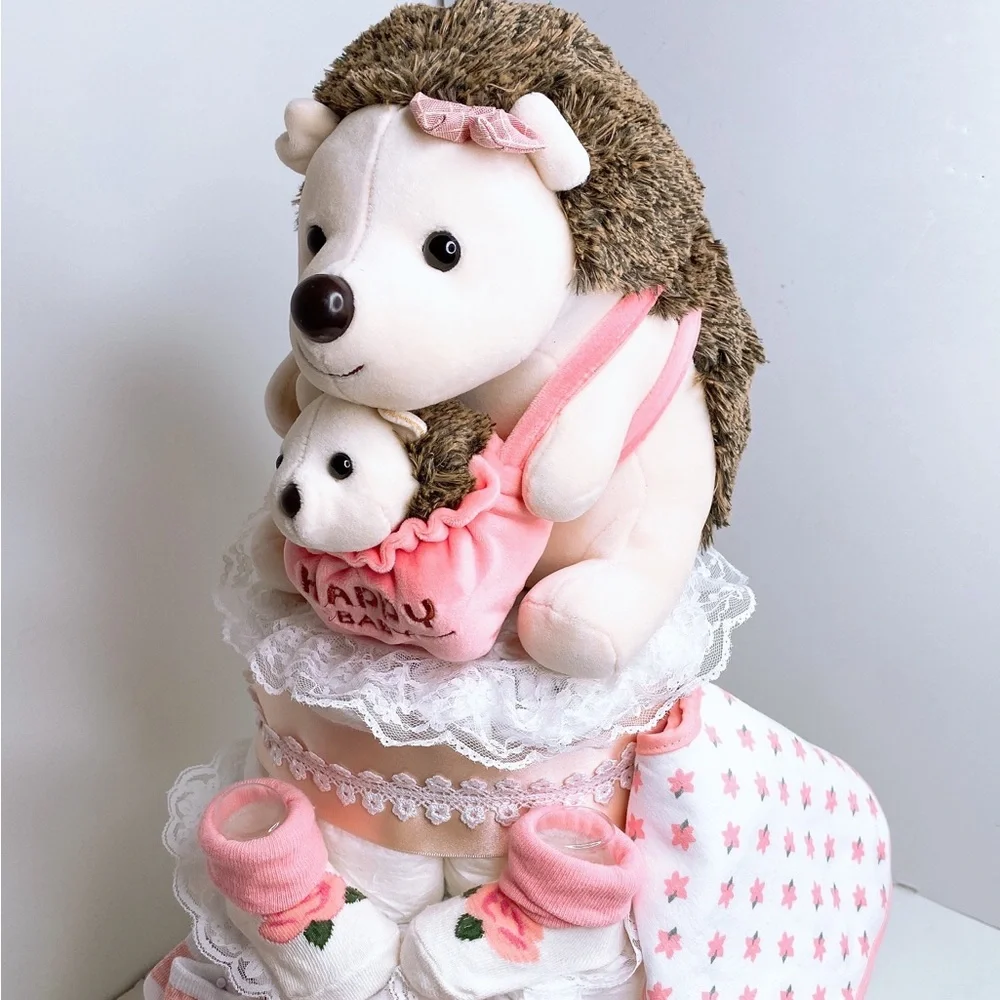 Hedgehog Diaper Cake, Baby shower gift
